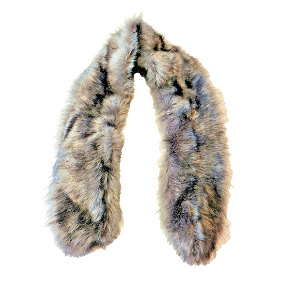 Elegant Faux Fur Scarf - Gray - Picture 3 of 4